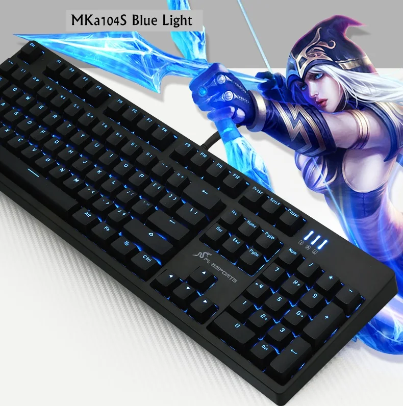 FL ESPORTS MKA104S/MKA104 Pro магический Кристальный USB Проводная Подсветка Механическая