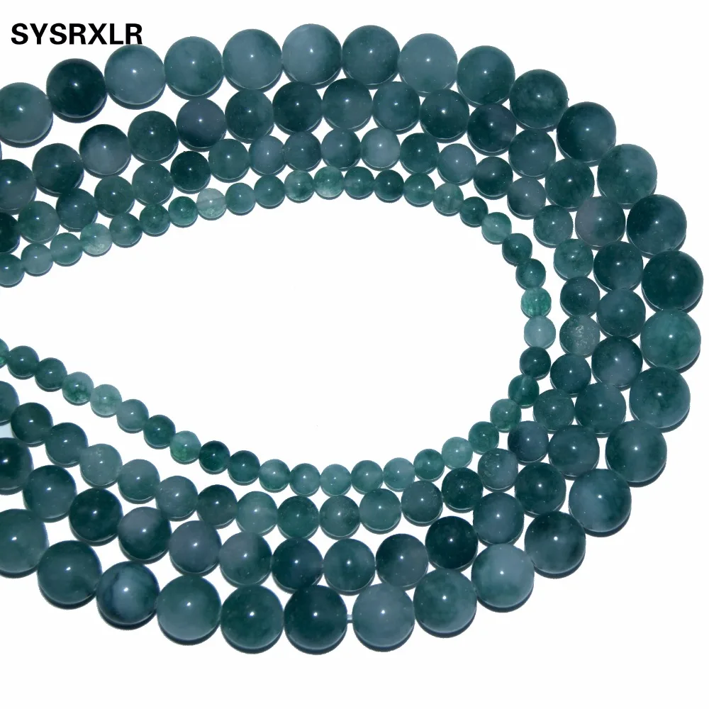 

Wholesale Green Stone Round Shape Natural Stone Beads For Jewelry Making DIY Bracelet Necklace 6MM 8MM 10MM 12MM Strand 16'