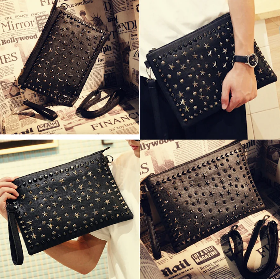 Сумка-мессенджер из искусственной кожи с черным черепом | Багаж и сумки