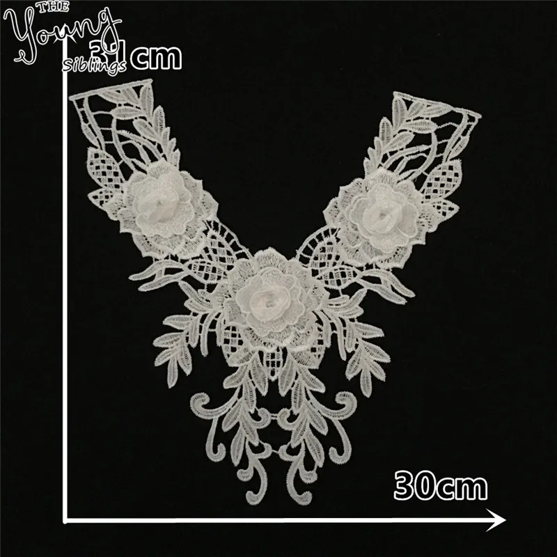 High quality Venetian Fabric Dress Applique Costume Sewing Trim DIY Lace Neckline Collar Decorative Accessories YL1666-YL1667 | Дом и сад