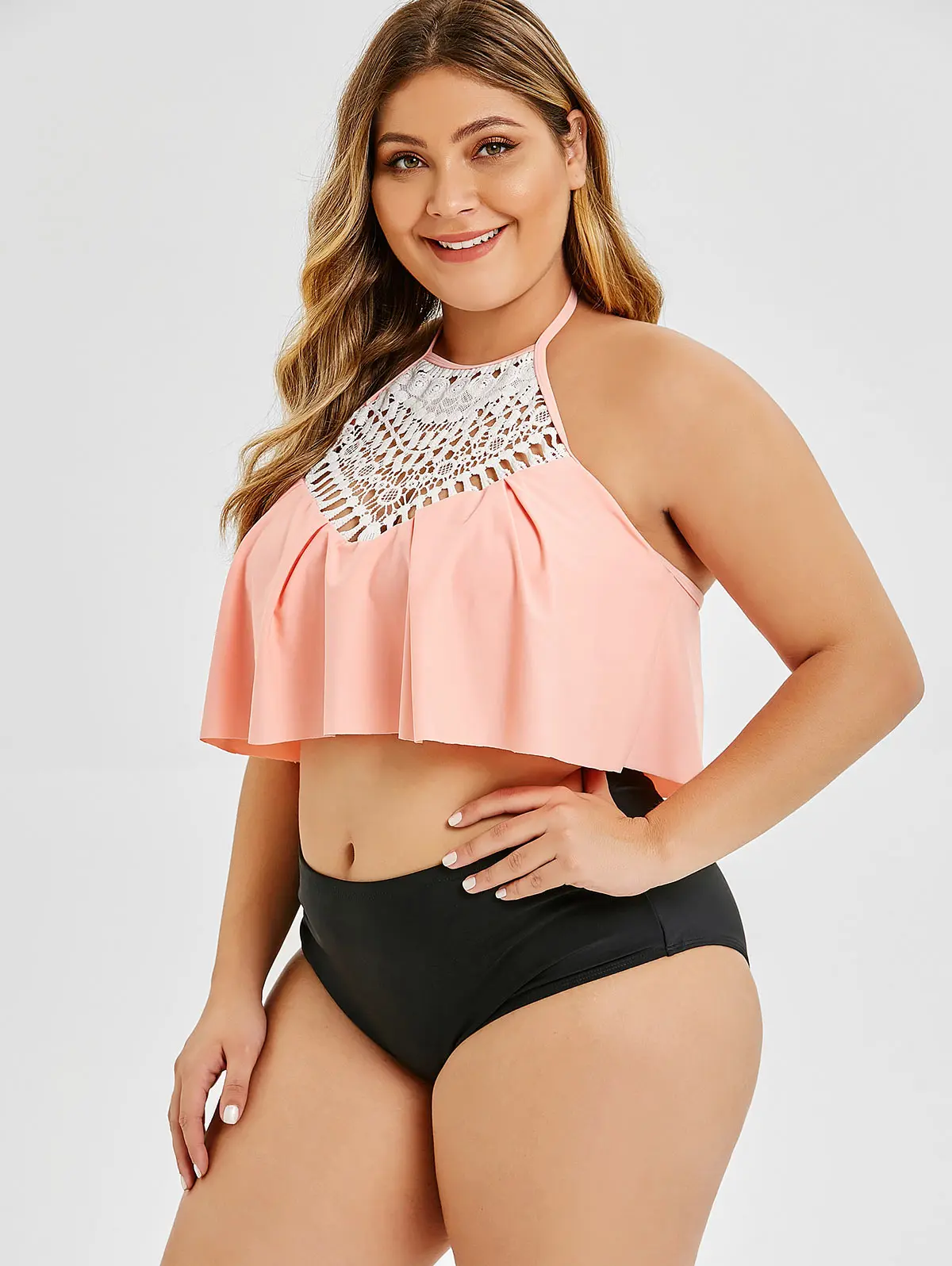 Wipalo вязаный крючком купальник с лямкой на шее искусственный женский 2019 комплект