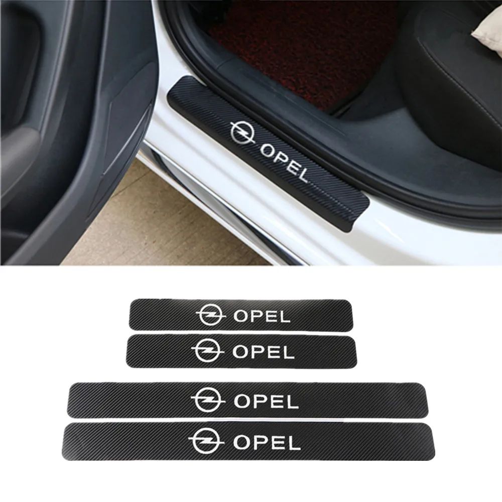 4 шт. накладки на пороги автомобиля для Opel Astra H G J Insignia Mokka Zafira Corsa Vectra C D