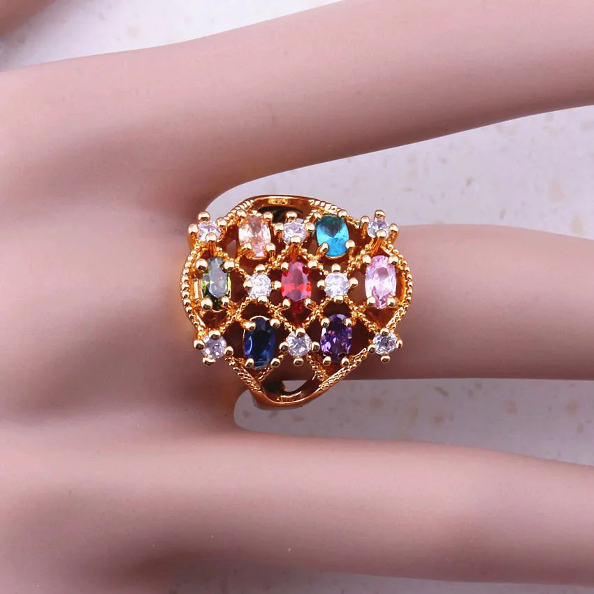 Женские разноцветные кольца I0045 модные украшения для коктейлей и вечеринок |