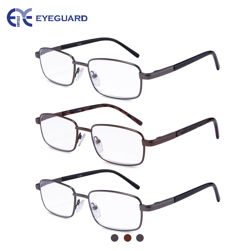 EYEGUARD 3 пары металлическая оправа роскошные очки для чтения удобные простые