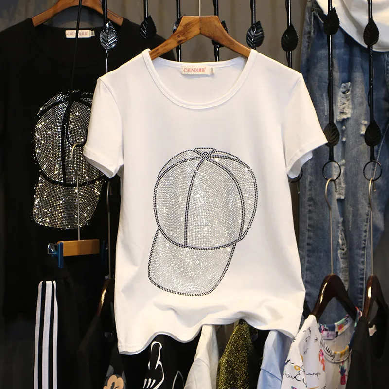 Хит продаж футболка Hiawatha с коротким рукавом хлопковые летние футболки женские