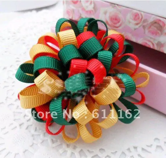 Лидер продаж 2018 детский цветочный бант для волос лук с шариками разноцветный шар