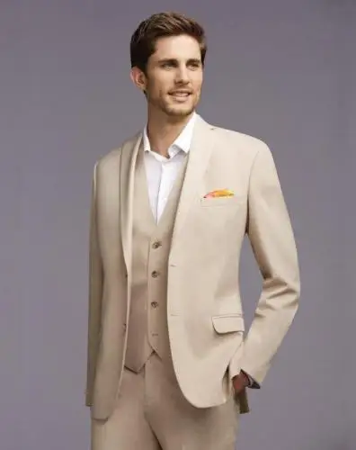 2018 Gentlemen Work Wear SuitsItaly Mens Suits  Custom Wedding Groomsman Tuxedos Business Men Party Blazer (Coat+Pants+Vest+Tie)