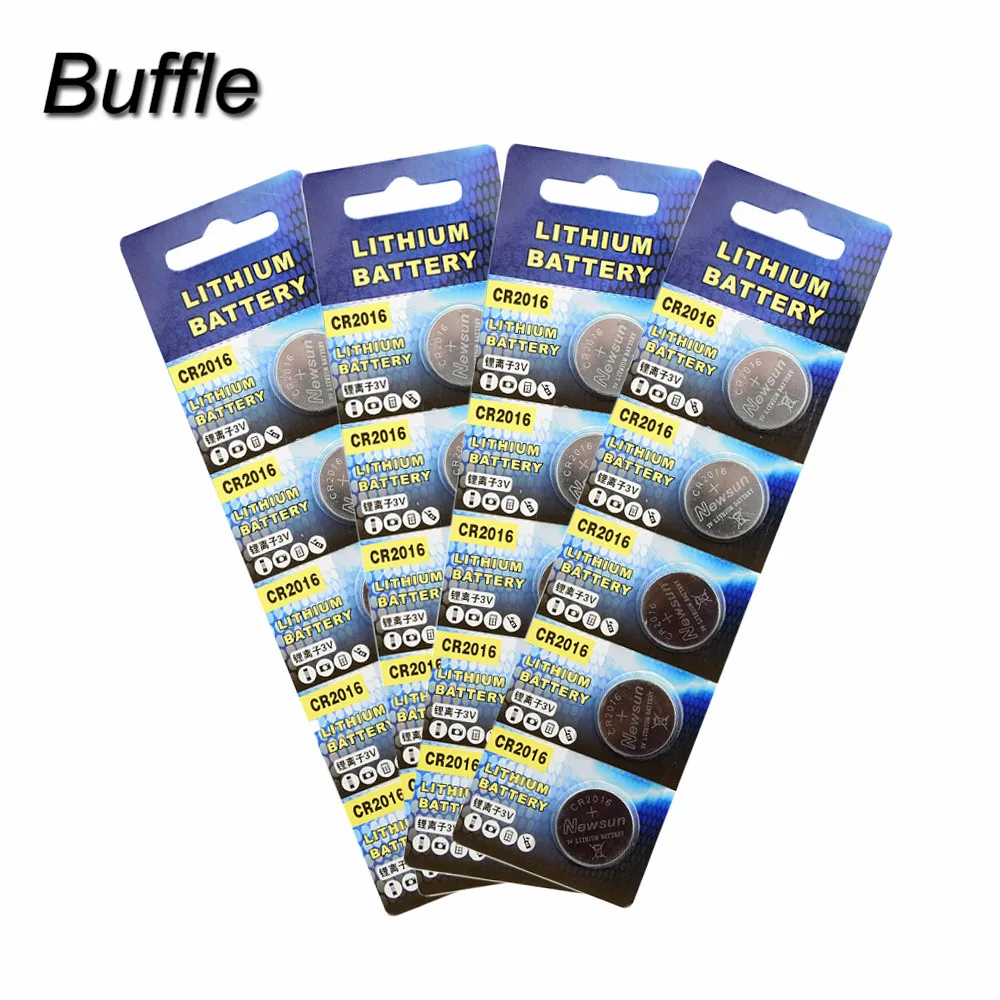 

20pcs/4packs Buffle CR2016 3V Button Cell Coin Batteries Li-ion Lithium Car Remote Watch Battery ECR2016 KCR2016 BR2016 New