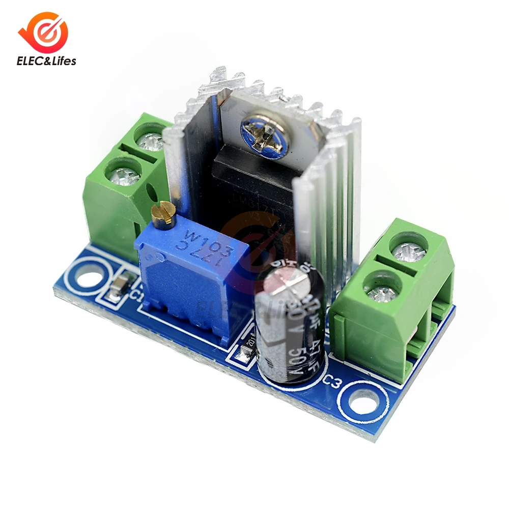 LM317 регулируемый линейный регулятор напряжения модуль питания DC-DC от 4,2 до 40 В до 1,2-37 в понижающий преобразователь