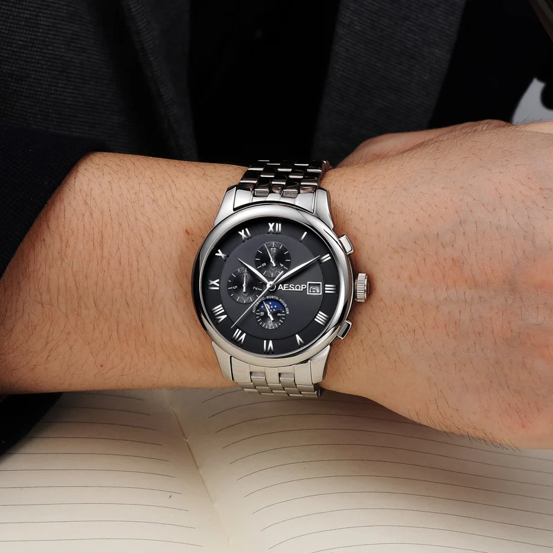AESOP модные часы мужские брендовые автоматические механические наручные из