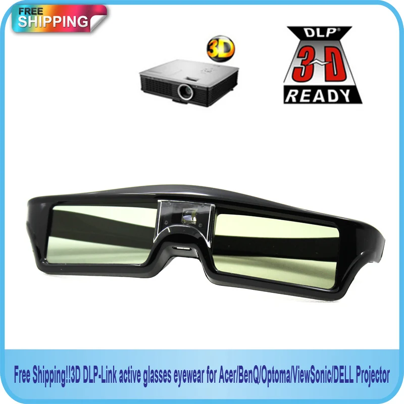 Новые 3D DLP Link очки для активного отдыха Acer/BenQ/Optoma/Sonic/DELL проектор Бесплатная