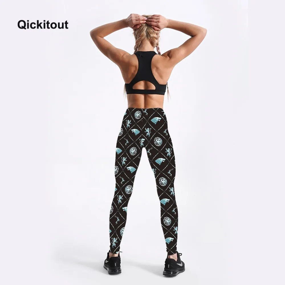 Qickitout дропшиппинг летние новые модные леггинсы сексуальные женские с тотемным