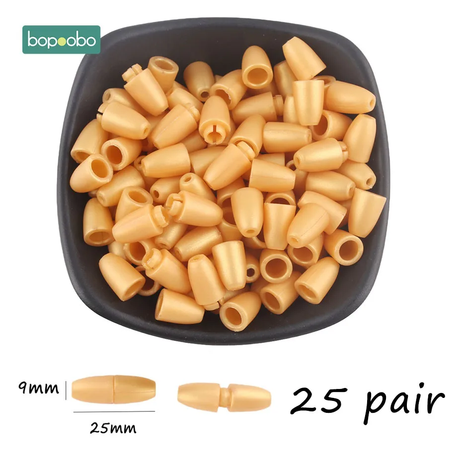Gold Clasps Bopobo 25 шт. Детские Прорезыватели DIY аксессуары ожерелья браслет ювелирные изделия безопасности DIY ремесла Пластиковые Отрывные застежки прорезывание зубов - Цвет: Gold Clasps