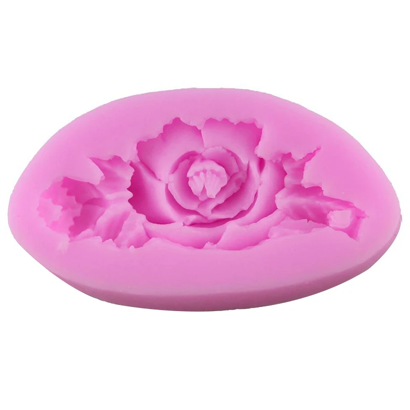 Торт украшая инструменты 3D силиконовая форма в виде цветка розы для