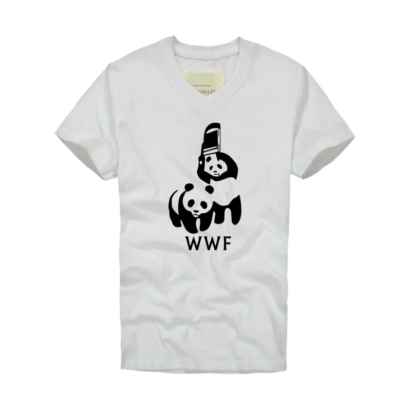 2019 летняя брендовая одежда WWF Wrestling панда комедия с короткими рукавами крутая
