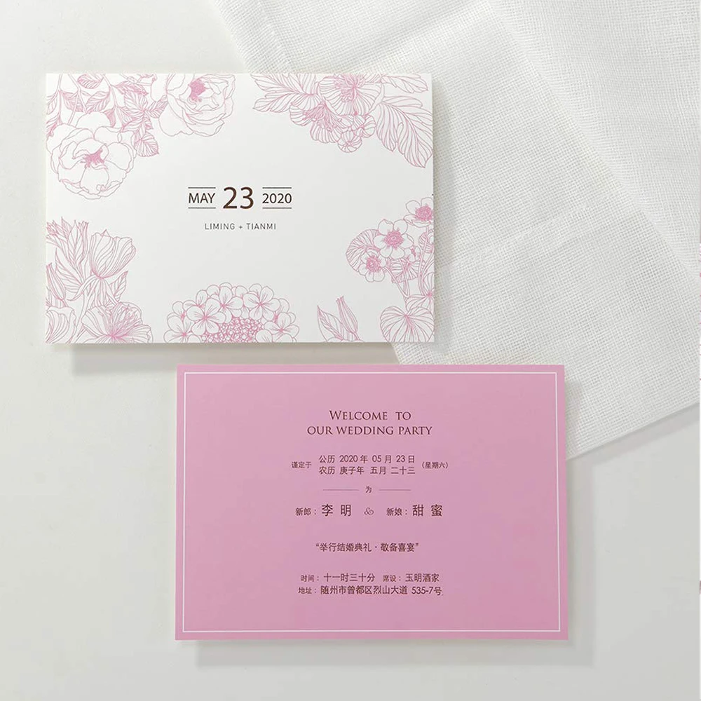 WISHMADE лазерная резка свадебные пригласительные открытки с восковой печатью