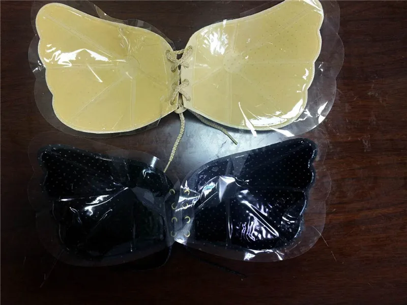 Sexy Women Strapless Push Up Bra Silicone Wing Shape Self-Adhesive Front Bust Sexy breathable invisible bra