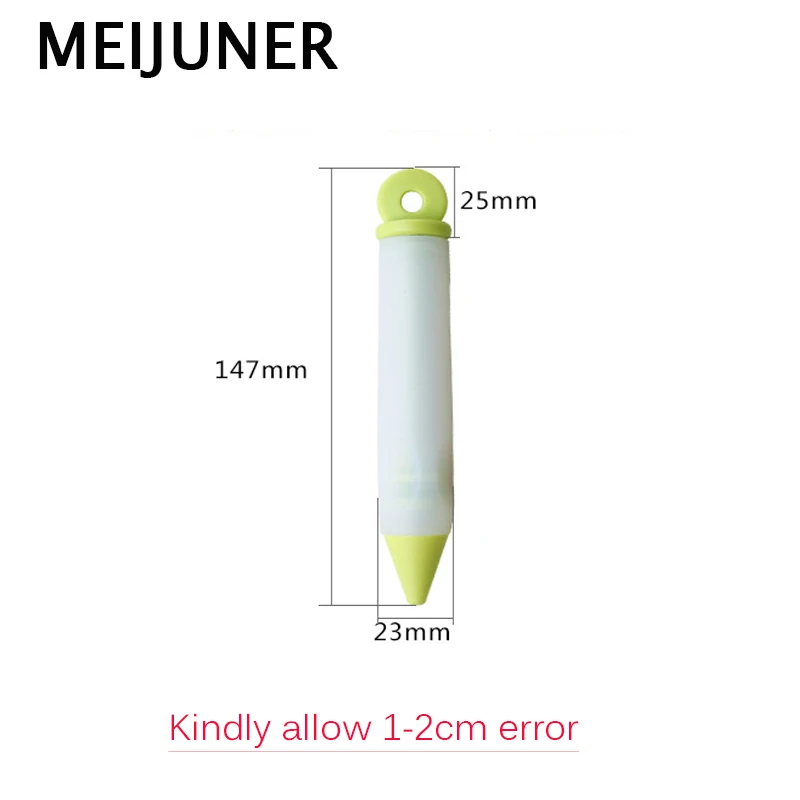 Meijuner набор для выпечки, инструменты для выпечки, 4 насадки, 4 цвета, набор силиконовых пистолетов для шоколадного крема, ручка для украшения печенья, печенья, MJ168