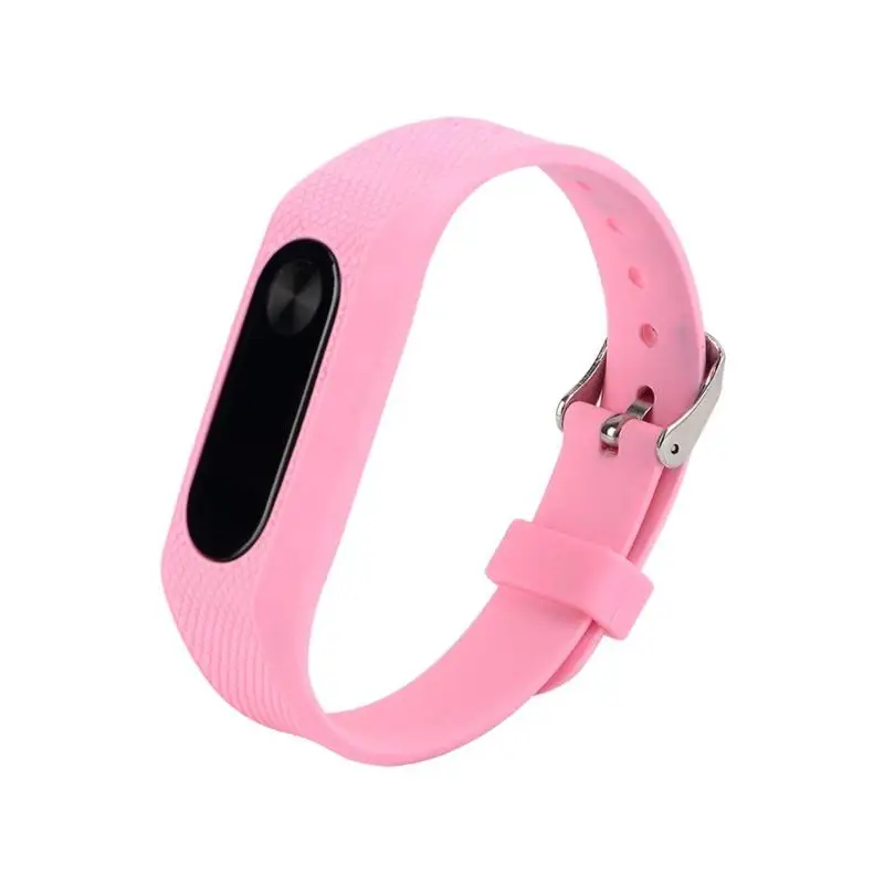 Силиконовый браслет, ремешок для часов mi band 2, ремешок для наручных часов, цветной сменный смарт-браслет, аксессуары для Xiaomi mi Band 2 - Цвет ремешка: Розовый