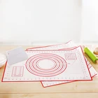 Антипригарный силиконовый коврик для выпечки, доска для выпечки с измерениями, домашний стол, столовые приборы, силиконовые коврики для раскатки кондитерских изделий без БФА