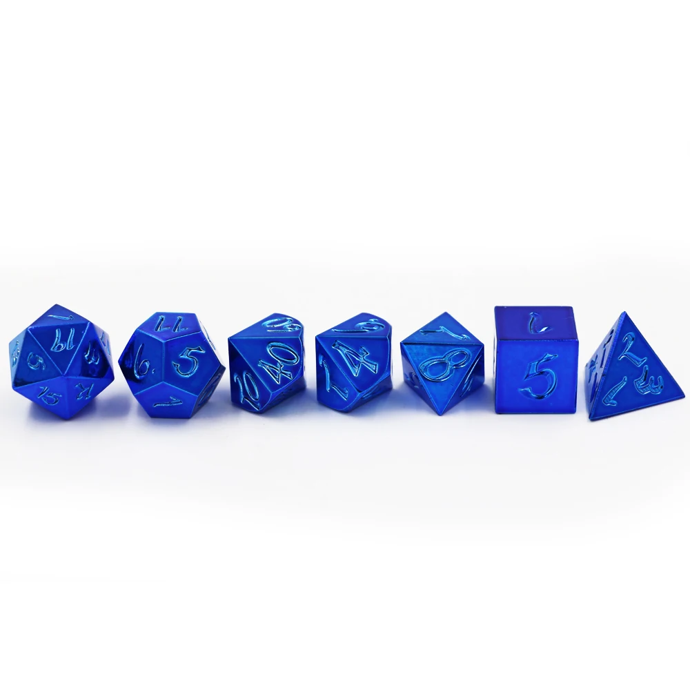IMDG 7 шт./компл. креативные RPG игровые кубики многогранные металлические DND большой