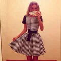 К году новой модой женщин летом цветочные печать с коротким рукавом V шею слим случайные sundress плюс размер пляж платье чешский стиль