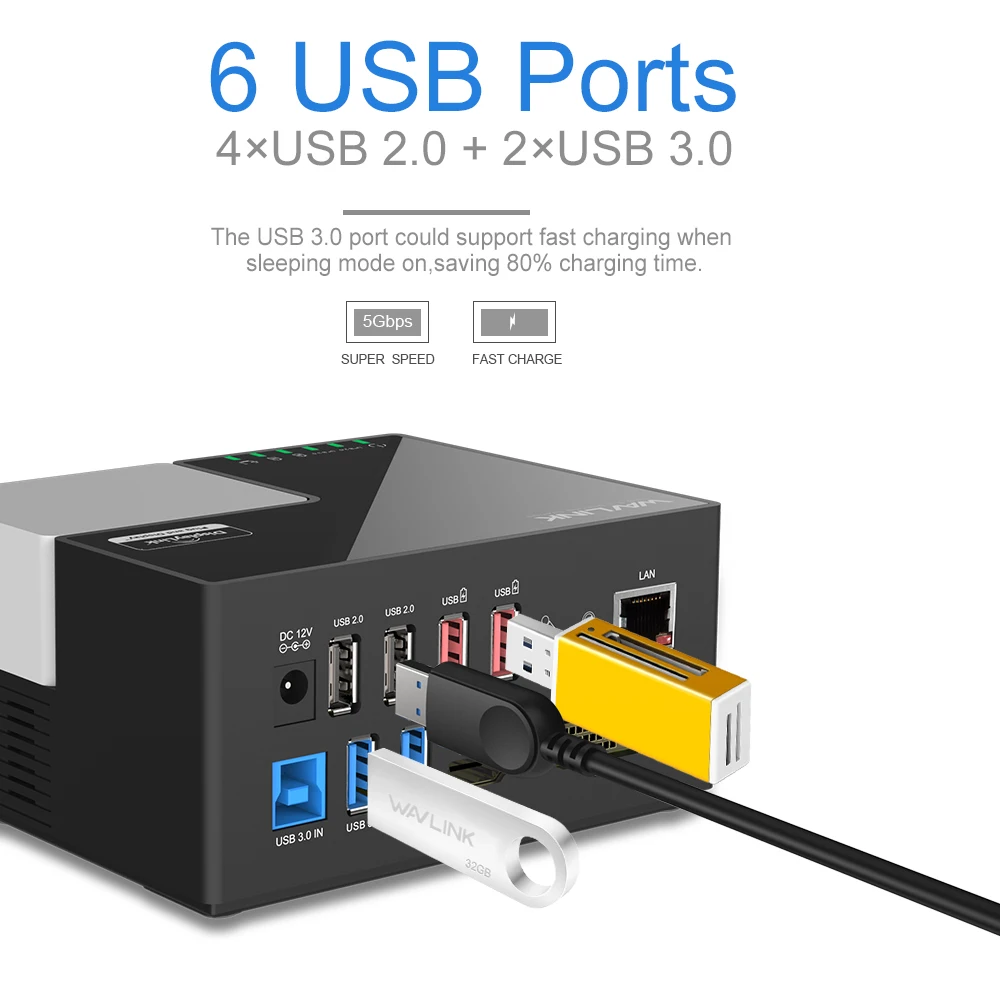 Внешняя док станция USB 3 0 для ноутбука с двойным видеодисплеем стандартная Full HD