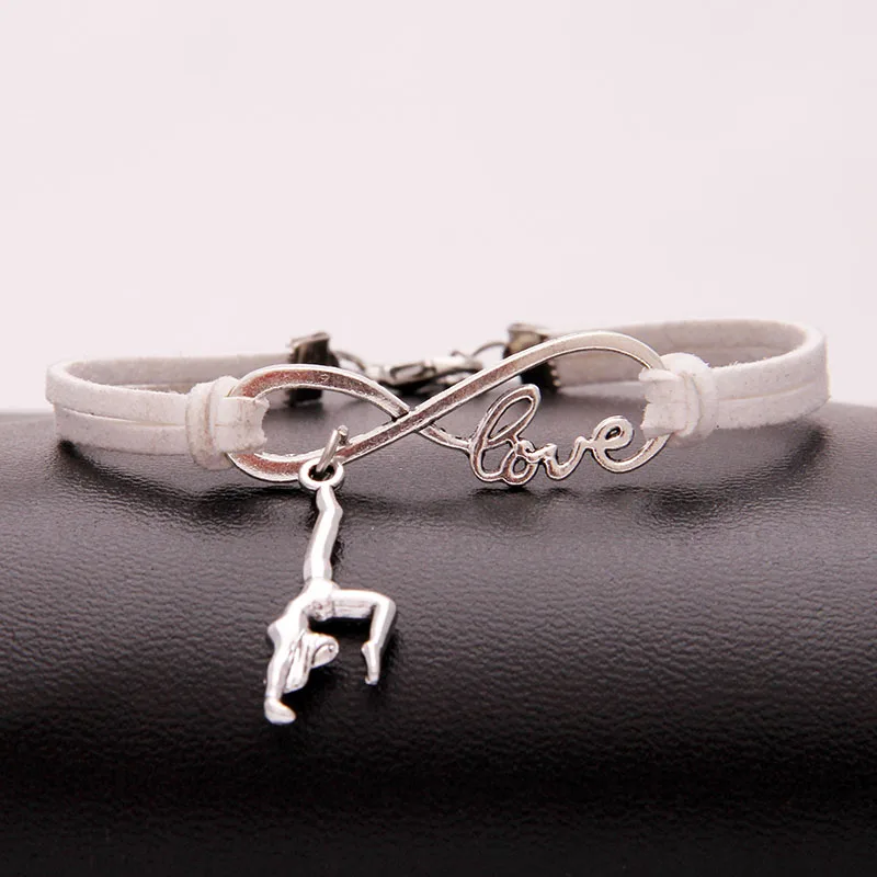 (10 шт./лот) 18 цветов Бесконечность любовь гимнастика Шарм Плетеный браслет и