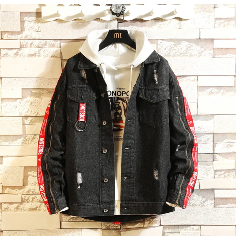 Мужская джинсовая куртка приталенная Повседневная ВИНТАЖНАЯ ДЖИНСОВАЯ КУРТКА
