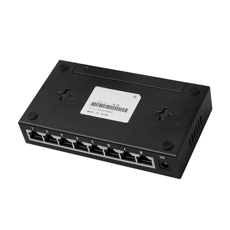 Мини 8 портовый сетевой гигабитный коммутатор 10/100/1000 Мбит/с Fast Ethernet концентратор
