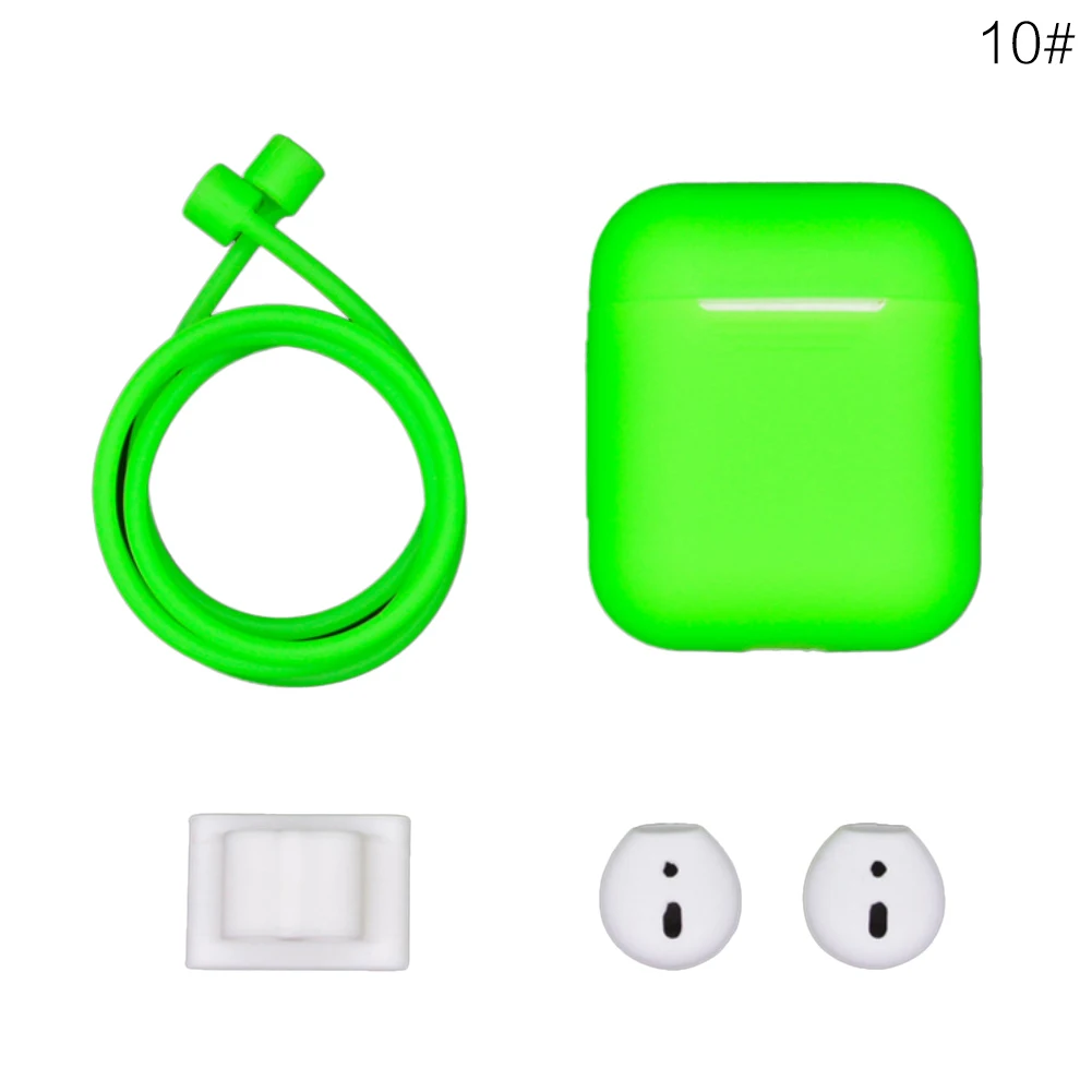 9 5 в 1 силиконовый чехол для Airpods для IPhone Bluetooth/беспроводные наушники защита от потери чехол Чехол для ушных крючков аксессуар 60 - Цвет: 9