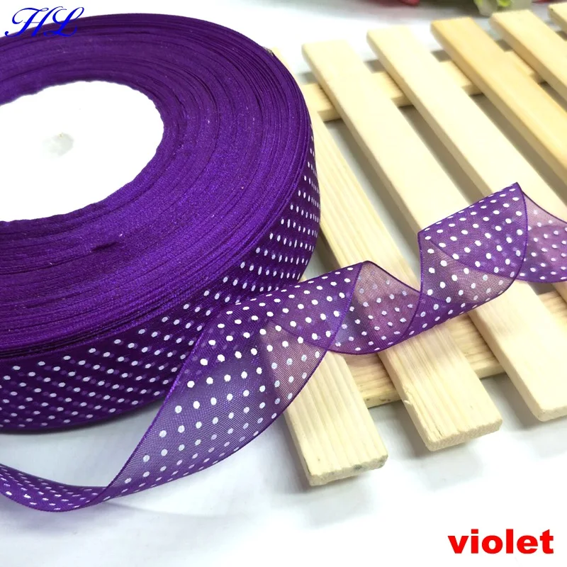 Лента из органзы 1 дюйм A855|ribbon diy|organza ribbondot organza |