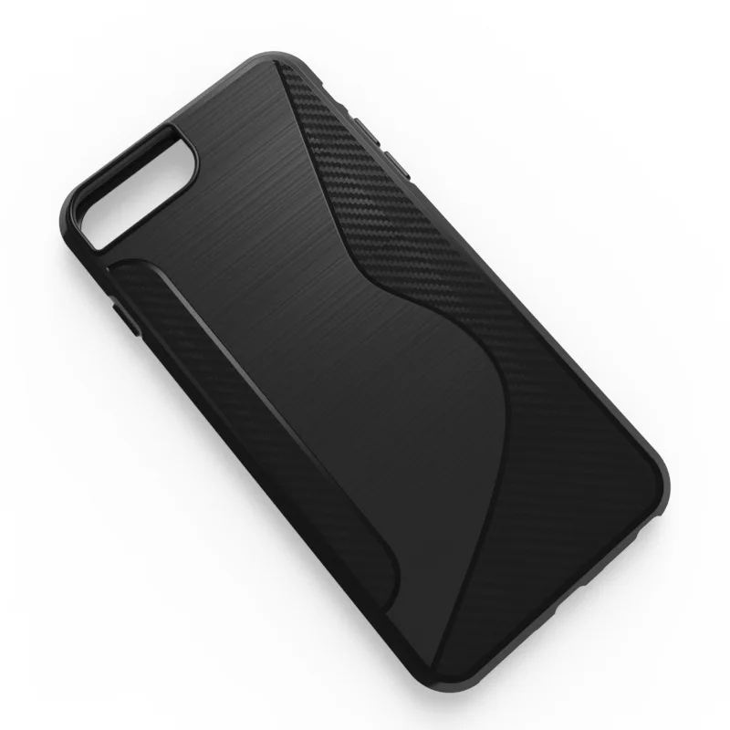 10pcs/lot.black shockproof Anti-skid S Line TPU Gel Skin Case Cover For iPhone 6 Plus/6S Plus/7 Plus/8 Plus (universal) | Мобильные