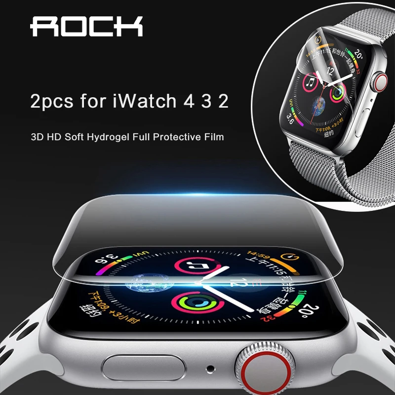 2 шт Мягкий гидрогелевый протектор экрана для Apple watch Series 3 4 3D полное покрытие