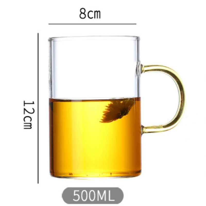 500ML cover 350 мл 500 мл стеклянная чаша с крышкой с чашкой молочная чашка для завтрака бытовые Простые Стеклянные Прозрачные Круглые бокалы для вина - Цвет: 500ML cover