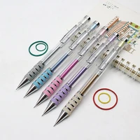 2pcs high quality mechanical pencil 0 50 7mm metalspring swing output the refill drawing automatic pencil send 2 pencil lead