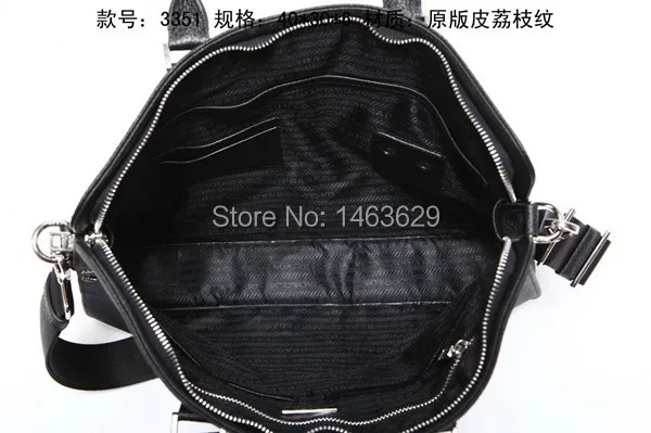 Business men briefcase soft leather and litchi 100% genuine luxury mens handbags+free shipping | Багаж и сумки