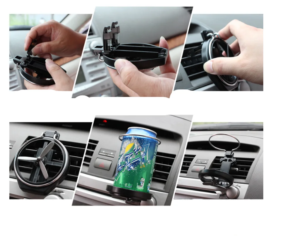 Складная стойка для напитков в автомобиле держатель стаканчиков с вентилятором
