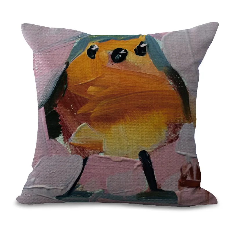 Декоративная Подушка Чехол картина маслом наволочка с рисунками птиц чехол 17 5