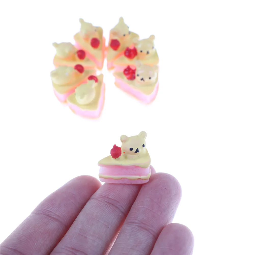 

5 шт. Play Doll House Toy Kawaii плоский задник DIY Миниатюрный искусственная еда-муляж для торта из смолы кабошон декоративное ремесло