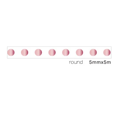 round 5mmX5m 5 мм* 5 м Kawaii милый цветок сетка розовое золото Васи Лента Скрапбукинг маскирующая лента школьные принадлежности Bullet Journal Papeleria sl1240 - Цвет: round 5mmX5m