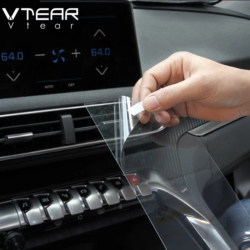 Vtear для peugeot 3008 3008GT 5008 gps Навигация экран стальной материал Защитная пленка для ЖК-экрана пленка наклейка аксессуары