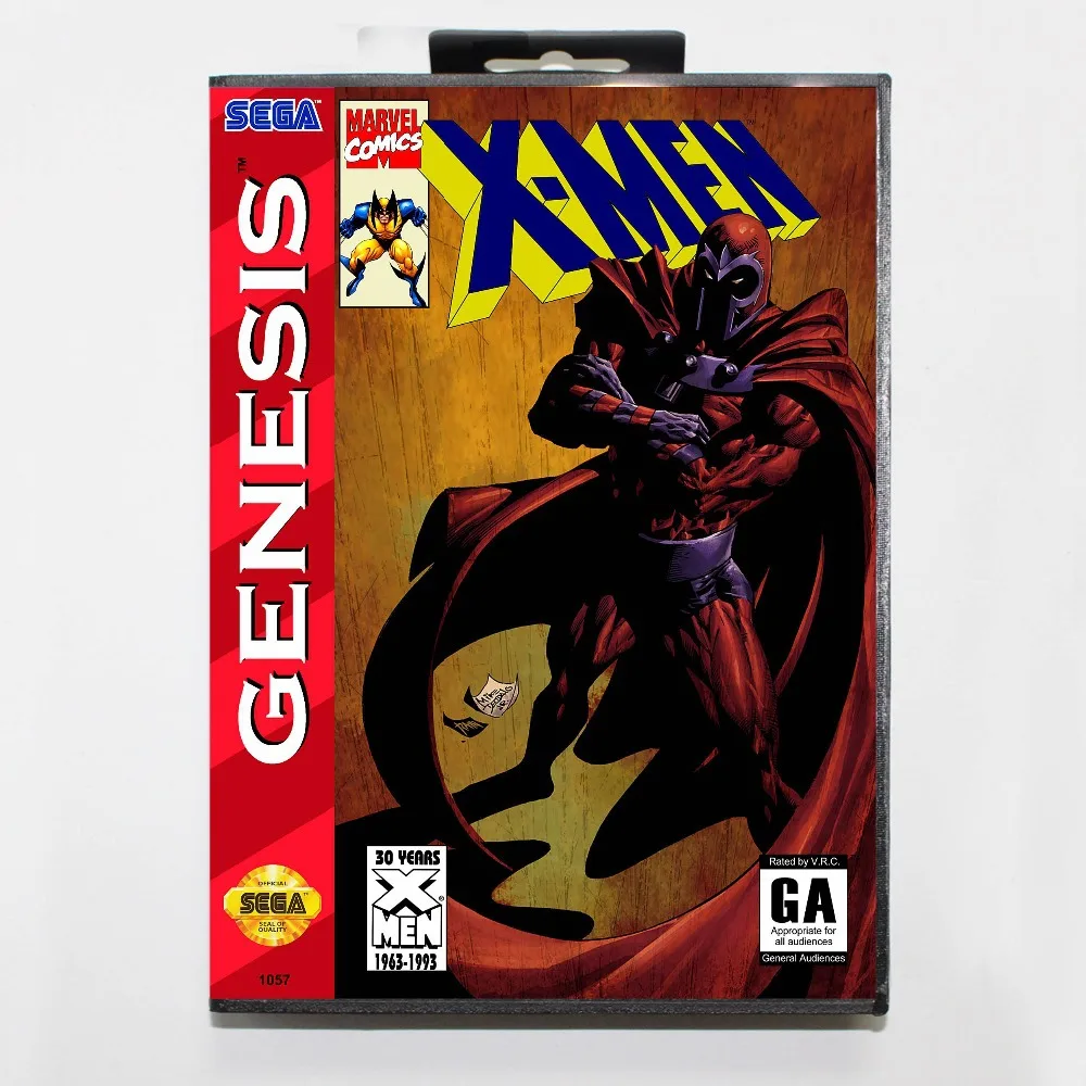 X Мужской 1 игровой картридж 16 бит MD игровая карта с розничной коробкой для Sega Mega