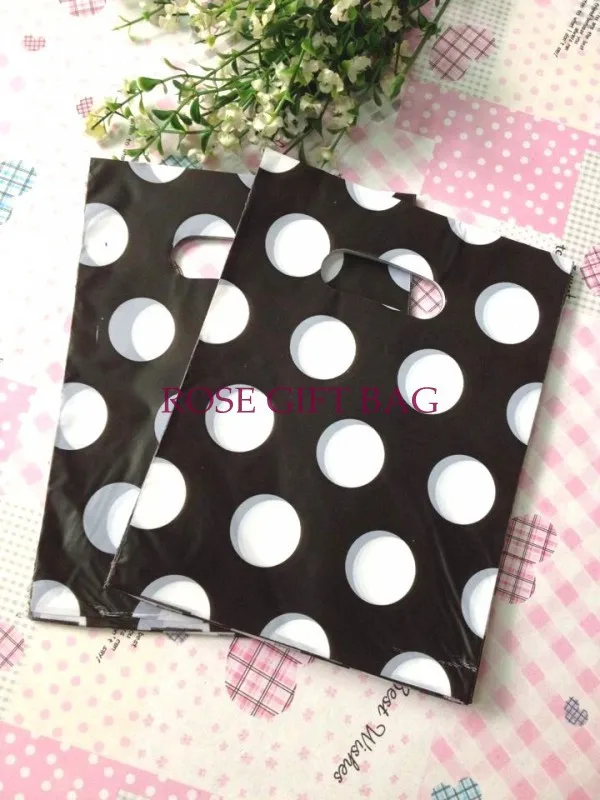 

Пластиковый пакет 15x20 см, 100 шт./лот, в круглый горошек, с ручкой