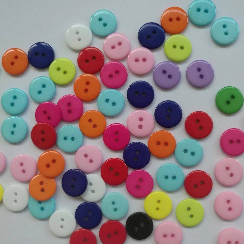 

200pcs Mixed Buttons Children's Clothing Button Wholesale Diy Resin 9/10/15MM Scrapbook Bouton for Clothing Hand Knitting Tool