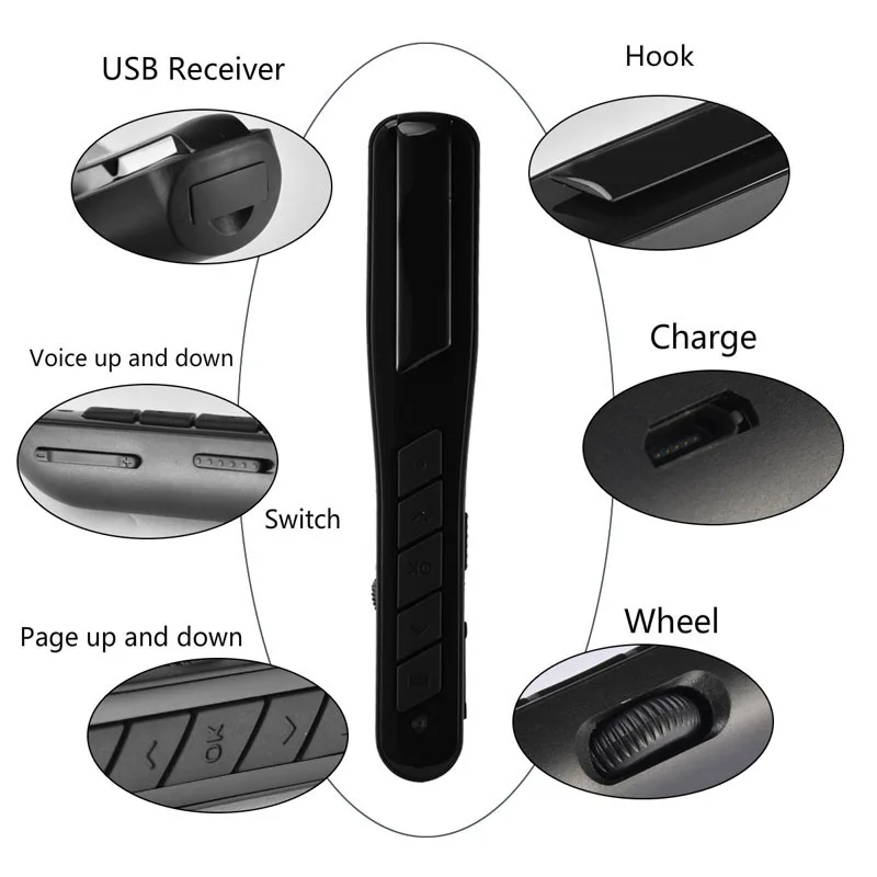 Высокое качество USB Беспроводная многофункциональная обучающая Речевая ручка PPT