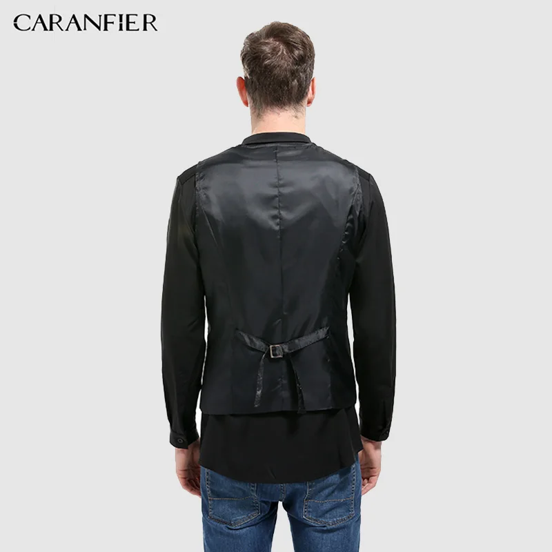 Мужская куртка CARANFIER жилет до и после составления большое тело трехмерная