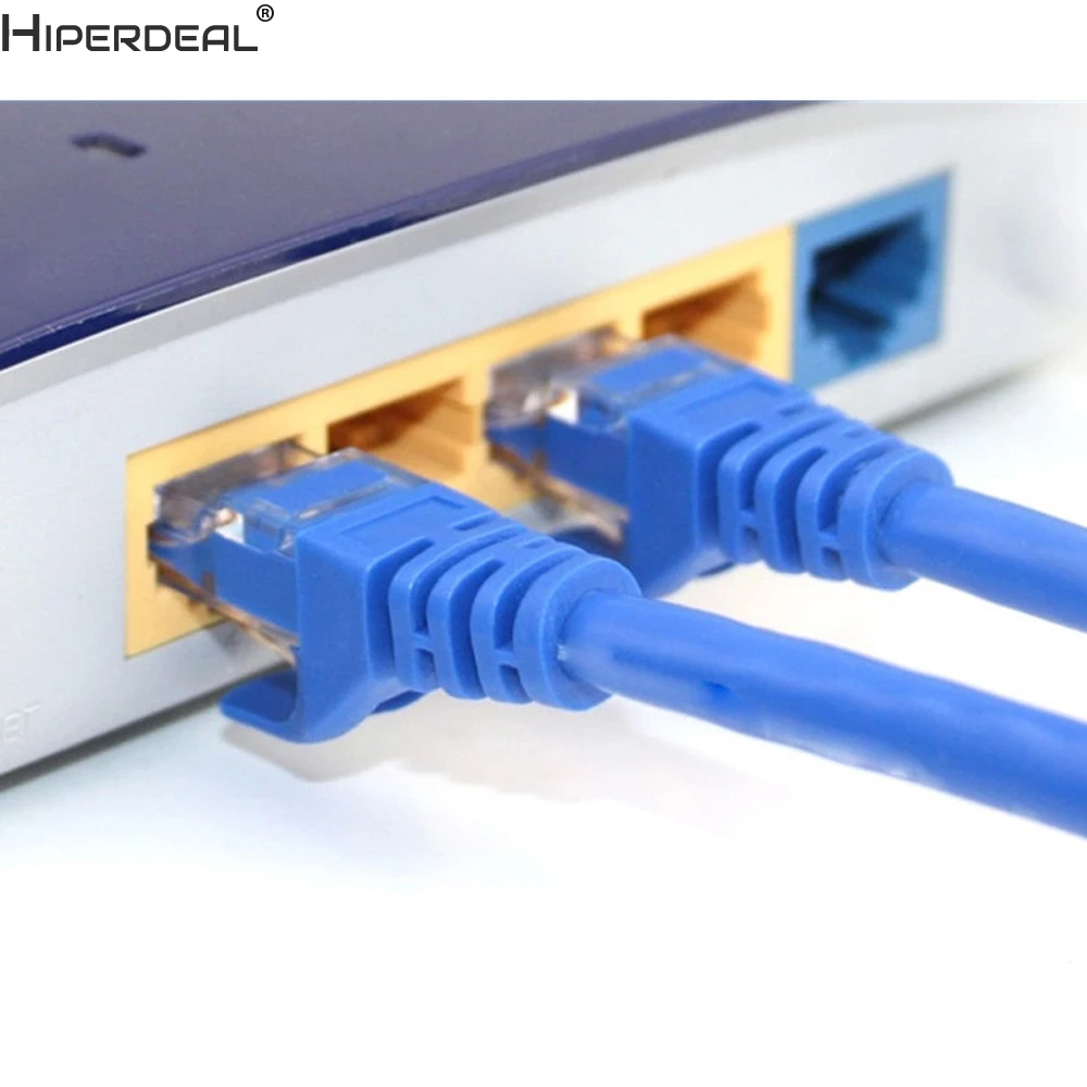 HIPERDEAL 50 футов RJ45 CAT5 CAT 5 Высокоскоростной Ethernet Lan сетевой синий патч-кабель