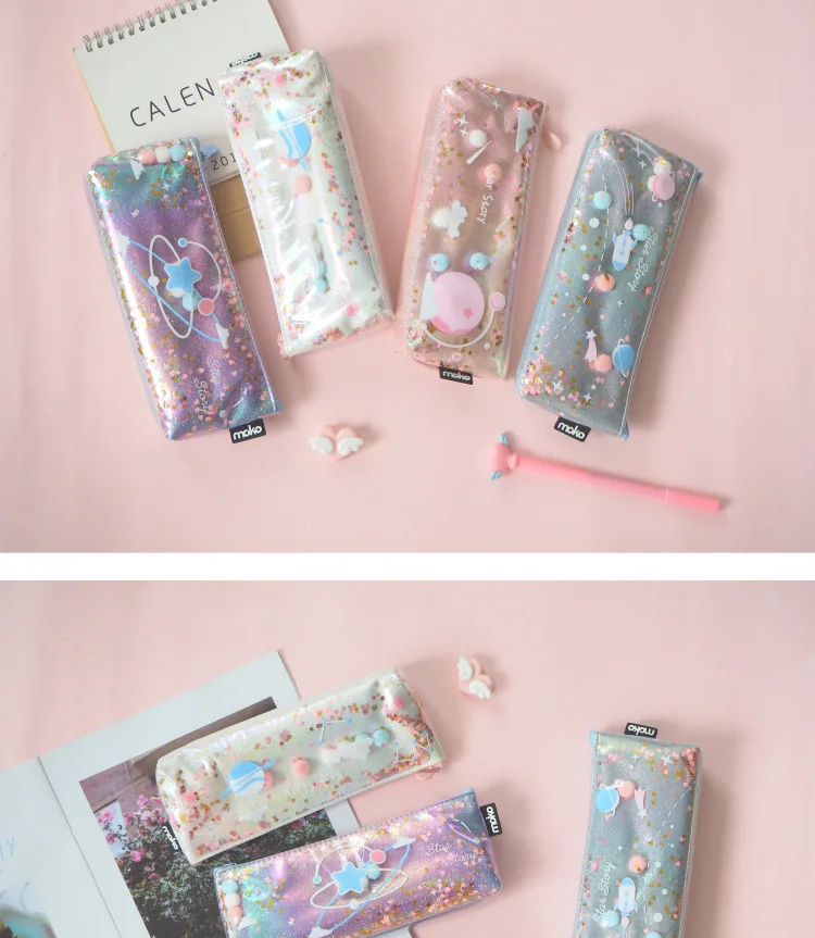 1Pcs Kawaii Pencil Case Planet story Gift Estuches School Pencil Box Pencilcase Pencil Bag School Supplies Stationery
