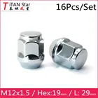 Гайки титановые хромированные, 16 шт., M12 x 1,5, 1,5, OEM, OE, для FORD FOCUS, Buick, Excelle, Cruze, Mondeo, Ecosport